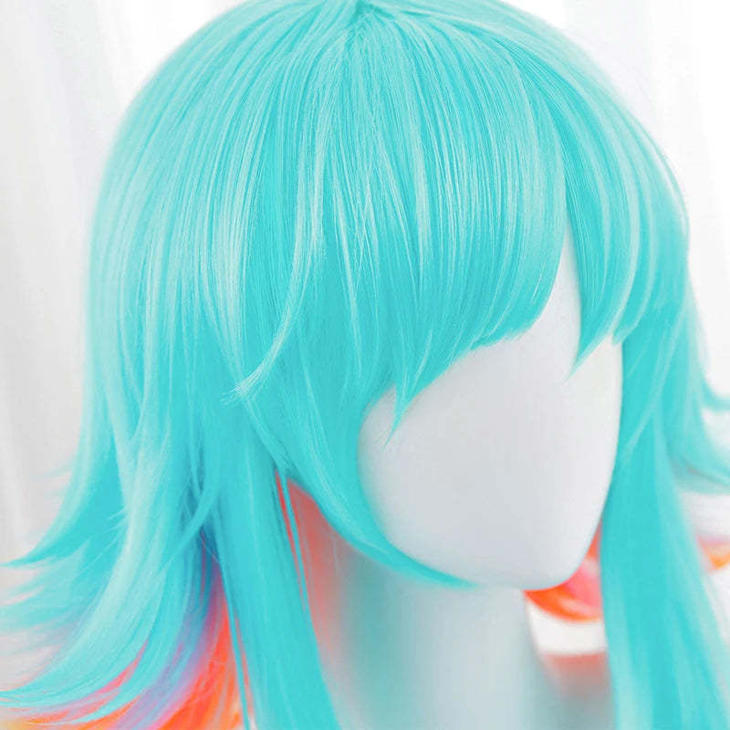 LOL KDA Super Fan Neeko Cosplay Wig - 35-40cm Mixed Color Heat Resistant Synthetic Wigs for Women-Astricos