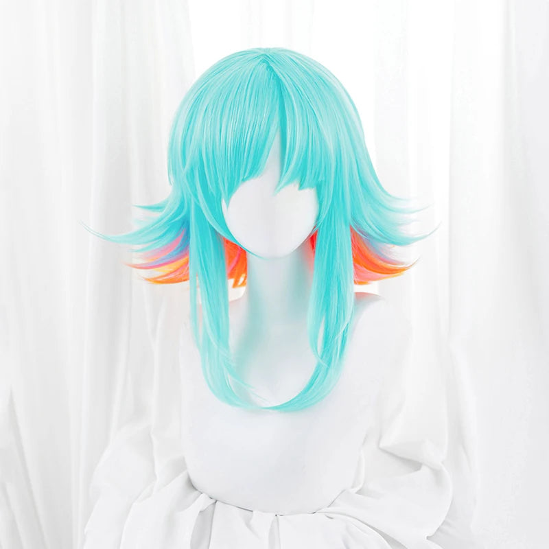 LOL KDA Super Fan Neeko Cosplay Wig - 35-40cm Mixed Color Heat Resistant Synthetic Wigs for Women-Astricos