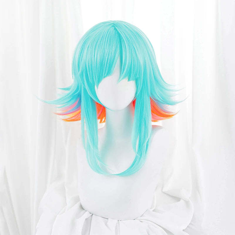 LOL KDA Super Fan Neeko Cosplay Wig - 35-40cm Mixed Color Heat Resistant Synthetic Wigs for Women-Astricos