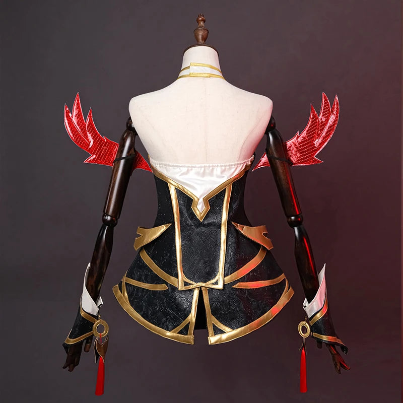 LOL Risen Legend Ahri Cosplay Costume - Nine Tailed Demon Fox Outfit for Halloween & Women-Astricos