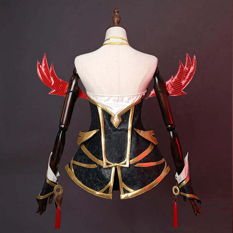 LOL Risen Legend Ahri Cosplay Costume - Nine Tailed Demon Fox Outfit for Halloween & Women-Astricos