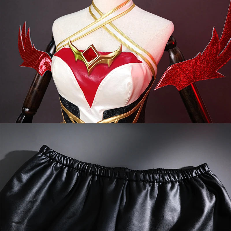 LOL Risen Legend Ahri Cosplay Costume - Nine Tailed Demon Fox Outfit for Halloween & Women-Astricos
