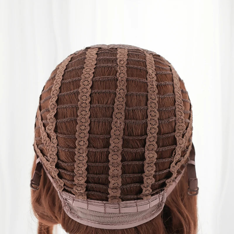 LOL Risen Legend Ahri Cosplay Wig - 65cm Brown Braided Heat Resistant Synthetic Hair for Women-Astricos