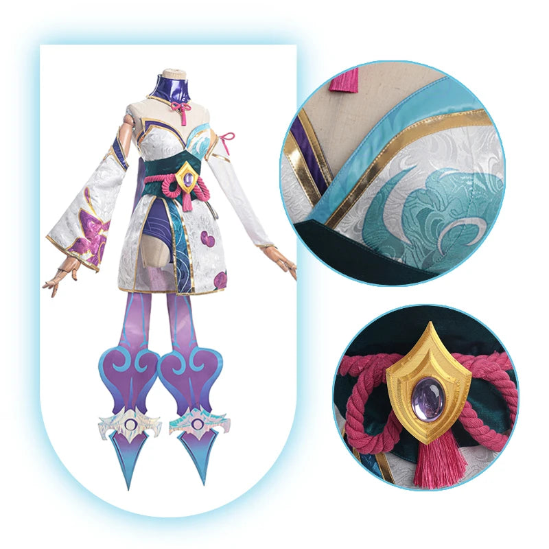 LOL Spirit Blossom Evelynn Cosplay Costume Full Set with Headwear - Astricos-Astricos