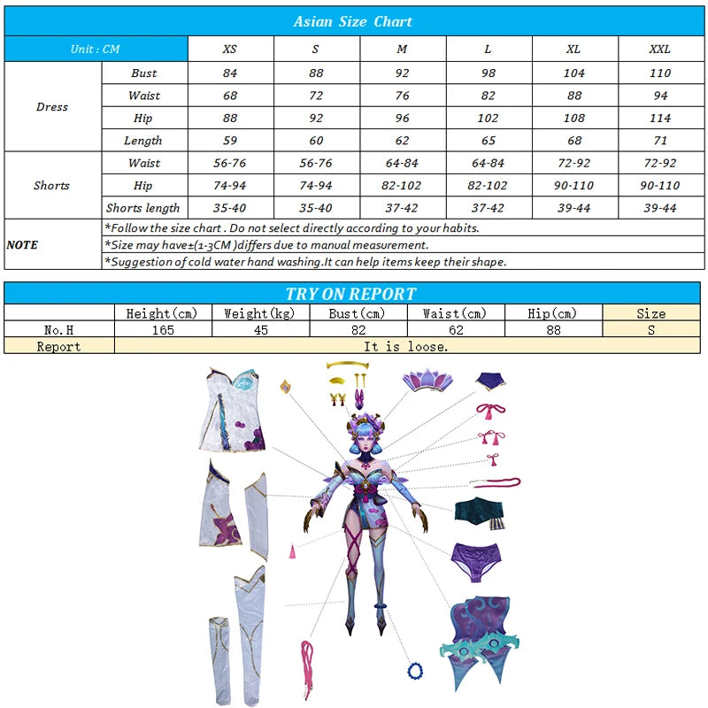 LOL Spirit Blossom Evelynn Cosplay Costume Full Set with Headwear - Astricos-Astricos