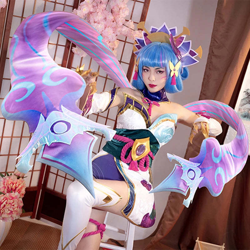 LOL Spirit Blossom Evelynn Cosplay Costume Full Set with Headwear - Astricos-Astricos