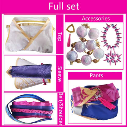 LOL Spirit Blossom Syndra Cosplay Costume - Full Set Kimono Dress for Women-Astricos