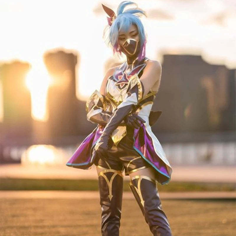 Star Guardian Akali Cosplay Costume - Full Set LOL AKALI Women Outfit-Astricos