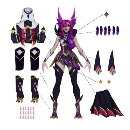 LOL Star Guardian Xayah Cosplay Costume for Women - Complete Outfit with Cloak-Astricos