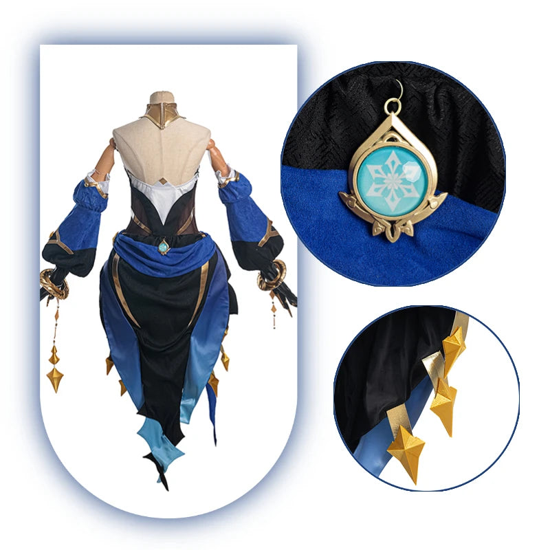 Genshin Impact Layla Cosplay Costume - Exotic Dancers Outfit for Women-Astricos