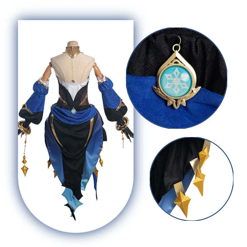 Genshin Impact Layla Cosplay Costume - Exotic Dancers Outfit for Women-Astricos