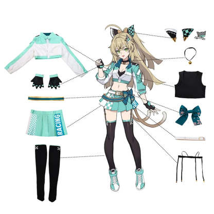 Genshin Impact Kirara Race Queen Cosplay Costume - Halloween & Game Outfit for Women-Astricos