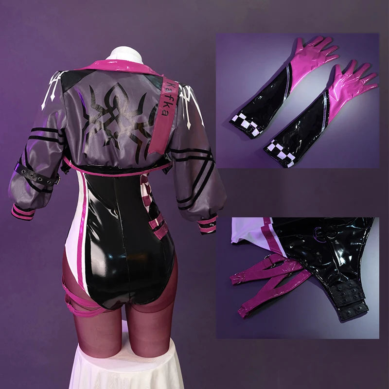 Honkai Star Rail Kafka Cosplay Costume - Women's Racing Suit for Halloween & Conventions-Astricos