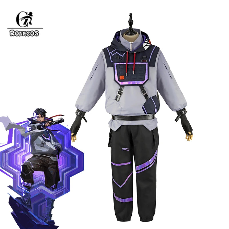 Valorant ISO Cosplay Costume for Men - Combat Uniform for Halloween & Parties-Astricos