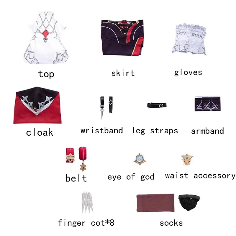 Rosaria Cosplay Costume - Genshin Impact Sexy Women Dress for Halloween & Carnival-Astricos