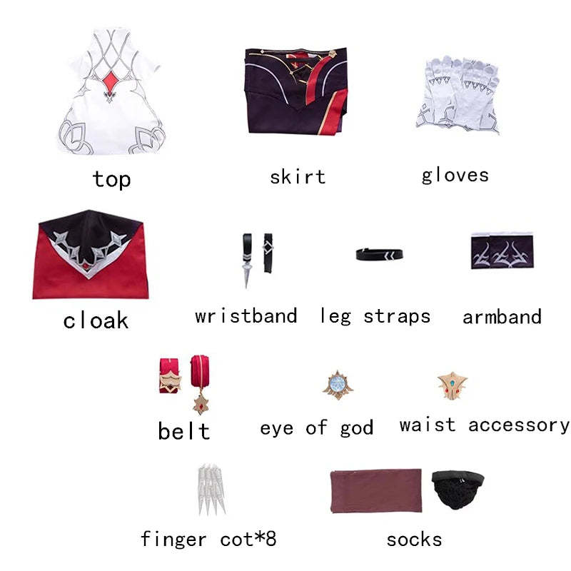 Rosaria Cosplay Costume - Genshin Impact Sexy Women Dress for Halloween & Carnival-Astricos