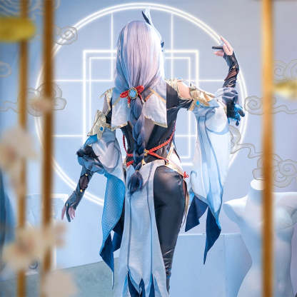 Genshin Impact Shenhe Cosplay Costume - Women's Sexy Jumpsuit Outfit for Halloween & Cosplay-Astricos