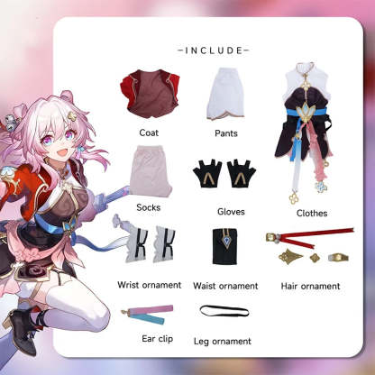 Honkai Star Rail March 7th Cosplay Costume - The New Sword Master Outfit for Women-Astricos