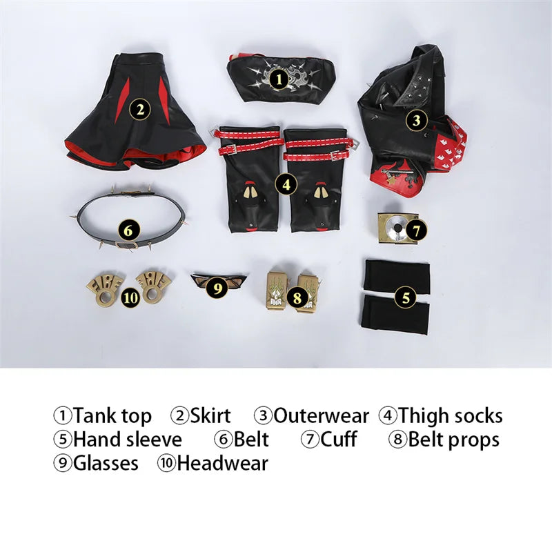 Zenless Zone Zero Burnice White Cosplay Costume - Sons of Calydon Punk Uniform for Halloween-Astricos