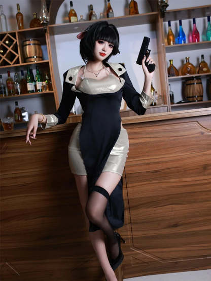 Zenless Zone Zero Jane Doe Undercover Cosplay Costume - Black R&B Uniform for Women-Astricos