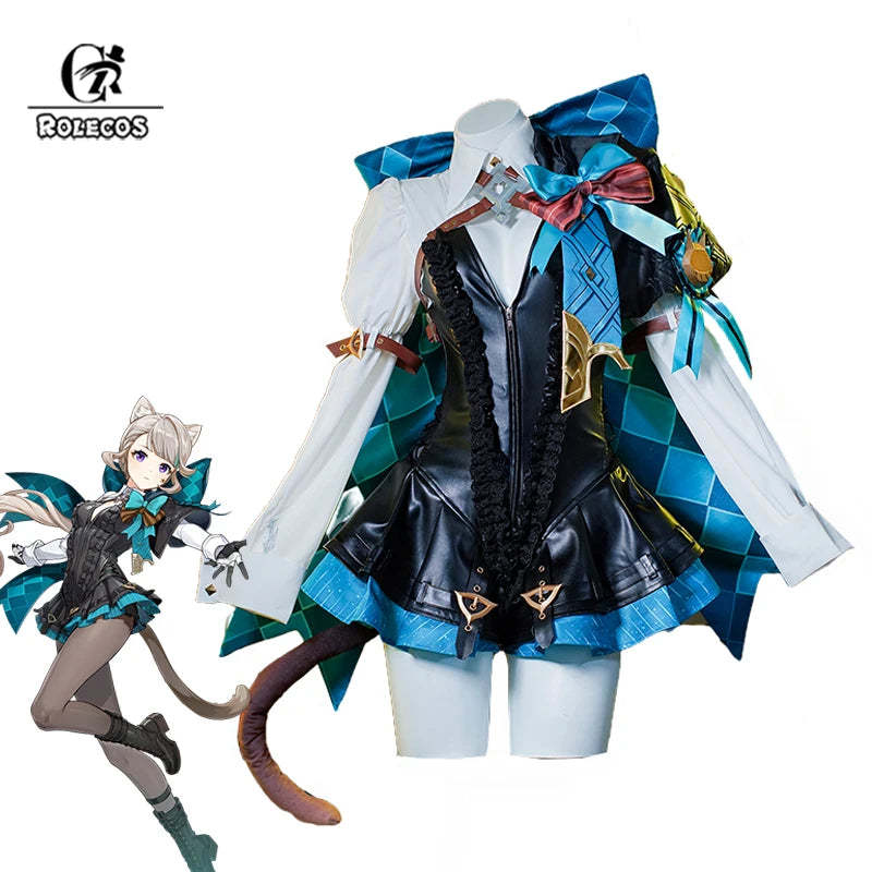 Lynette Cosplay Costume - Genshin Impact Twins Magician Uniform for Halloween & Women Cosplay-Astricos