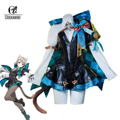 Lynette Cosplay Costume - Genshin Impact Twins Magician Uniform for Halloween & Women Cosplay-Astricos