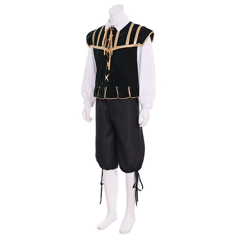 Renaissance Tudor Noble Court Doublet Costume | Medieval Jerkin Vest & Viking Outfit | Astricos-Astricos