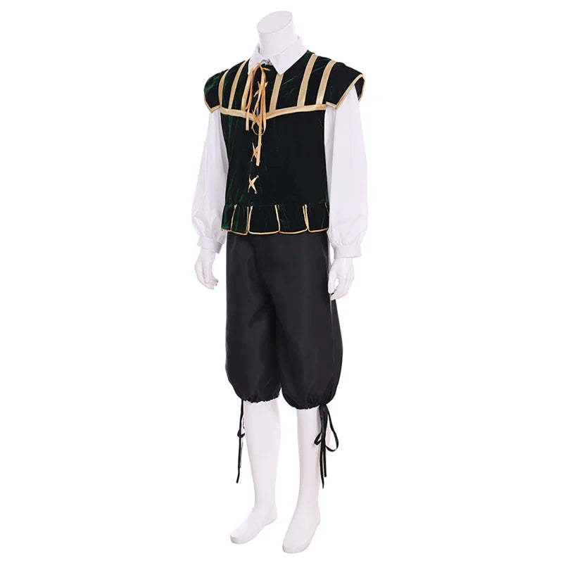Renaissance Tudor Noble Court Doublet Costume | Medieval Jerkin Vest & Viking Outfit | Astricos-Astricos