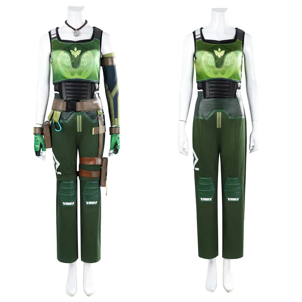 Valorant Skye Cosplay Costume - Women's Battle Suit with Accessories for Halloween & Carnival | Astricos-Astricos