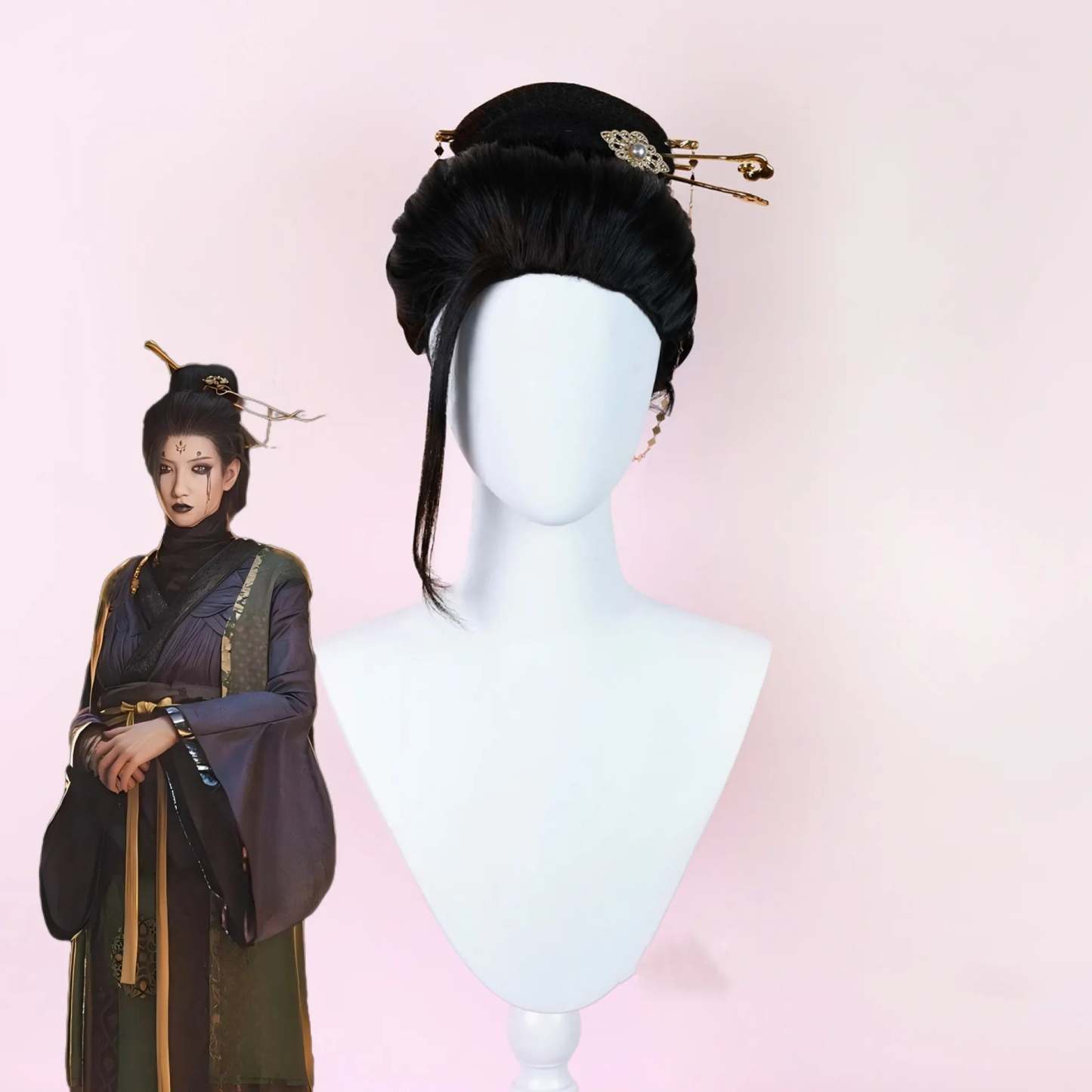 Black Myth Wukong Cosplay - Spider Goblin Iron Fan Princess Pingping Costume & Wig-Astricos