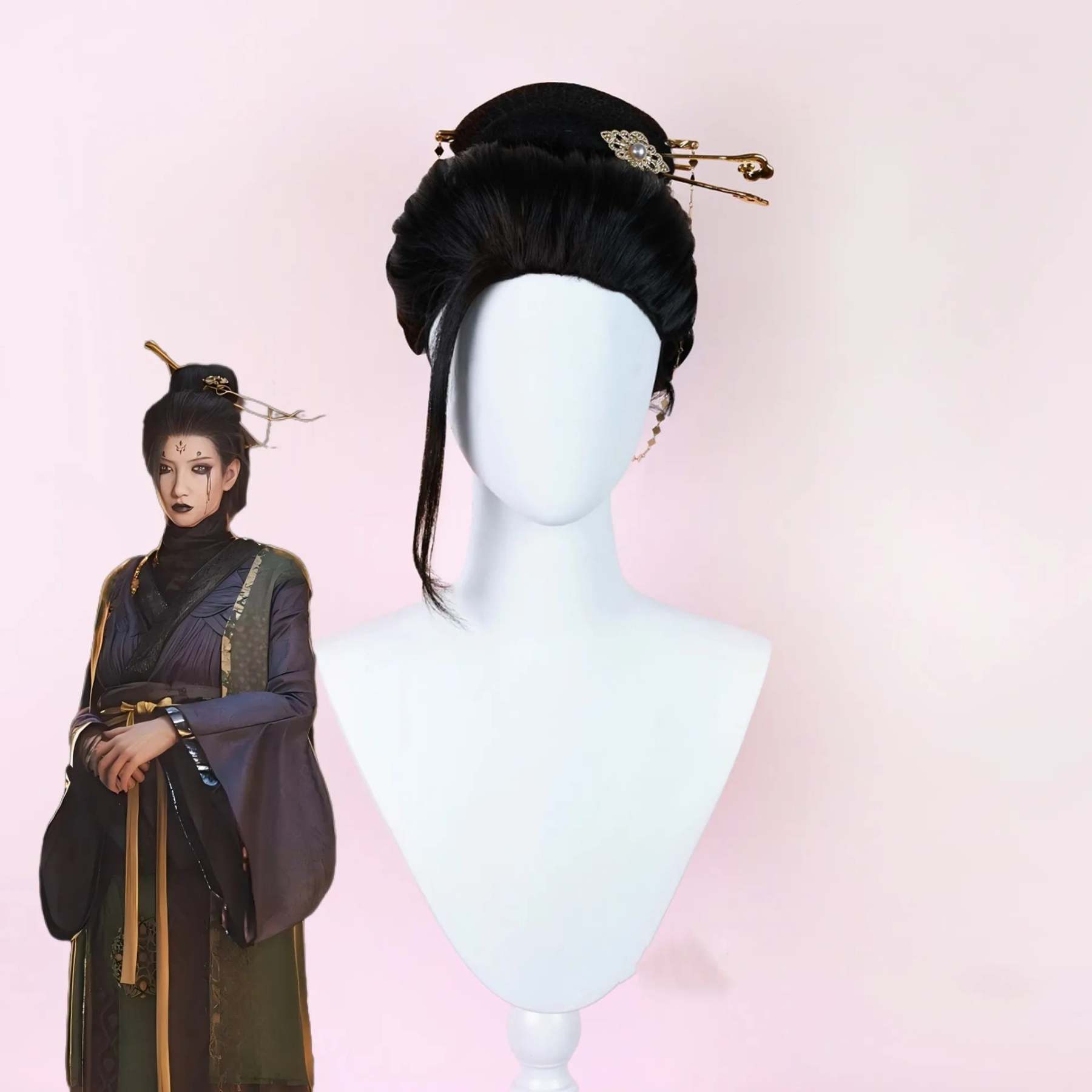Black Myth Wukong Cosplay - Spider Goblin Iron Fan Princess Pingping Costume & Wig-Astricos