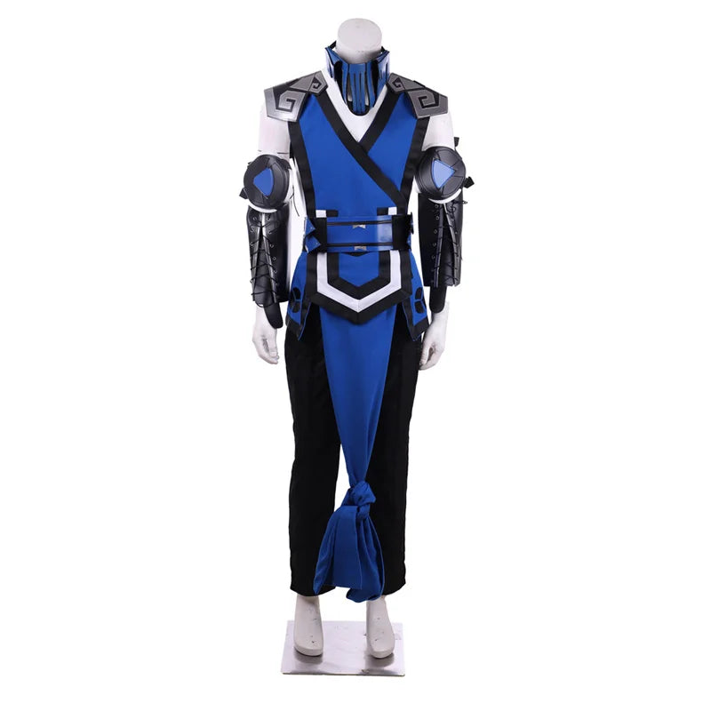 Mortal Kombat Sub-Zero Cosplay Costume - Ninja Blue Fighter Full Suit for Adults | Astricos-Astricos