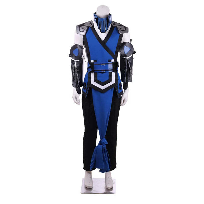 Mortal Kombat Sub-Zero Cosplay Costume - Ninja Blue Fighter Full Suit for Adults | Astricos-Astricos