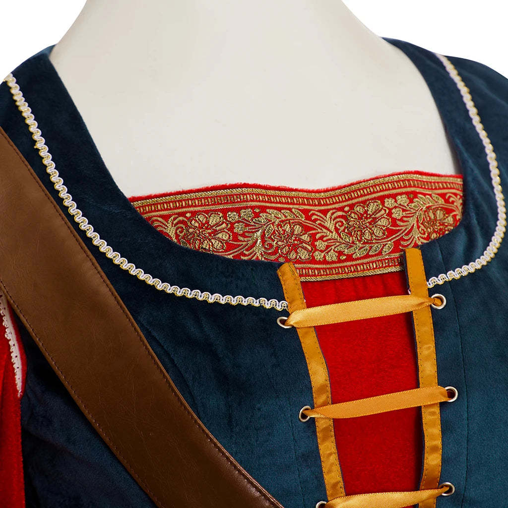 Priscilla Victorian Tudor Nobleman Cosplay Costume with Hat | Custom-Made Halloween Outfit-Astricos