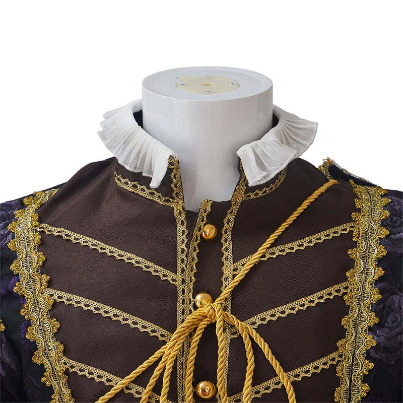 Tudor King & Nobleman Cosplay Costume - Medieval Renaissance Prince Outfit with Cloak | Astricos-Astricos