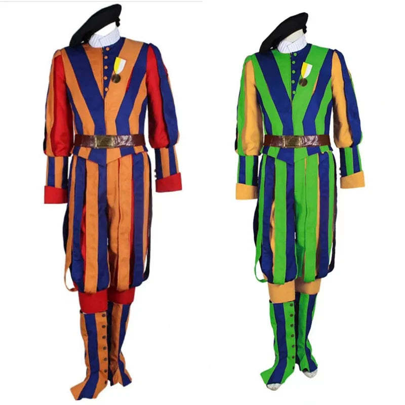 Custom-Made Papal Swiss Guard Costume | Medieval Soldiers Cosplay Suit | Astricos Carnival Series-Astricos