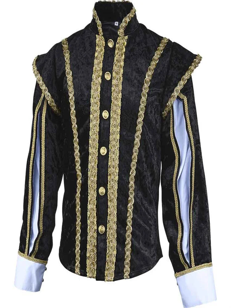 Men’s Tudor Jacket Cosplay Costume - Renaissance Elizabethan Uniform for Medieval Events | Astricos-Astricos