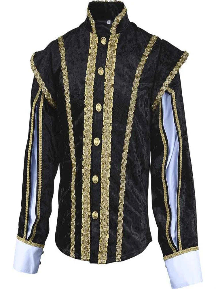 Men’s Tudor Jacket Cosplay Costume - Renaissance Elizabethan Uniform for Medieval Events | Astricos-Astricos