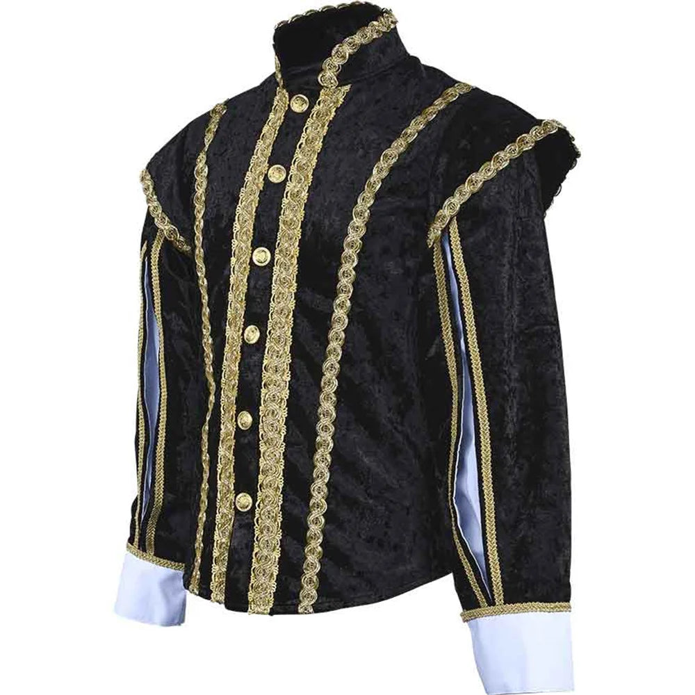 Men’s Tudor Jacket Cosplay Costume - Renaissance Elizabethan Uniform for Medieval Events | Astricos-Astricos