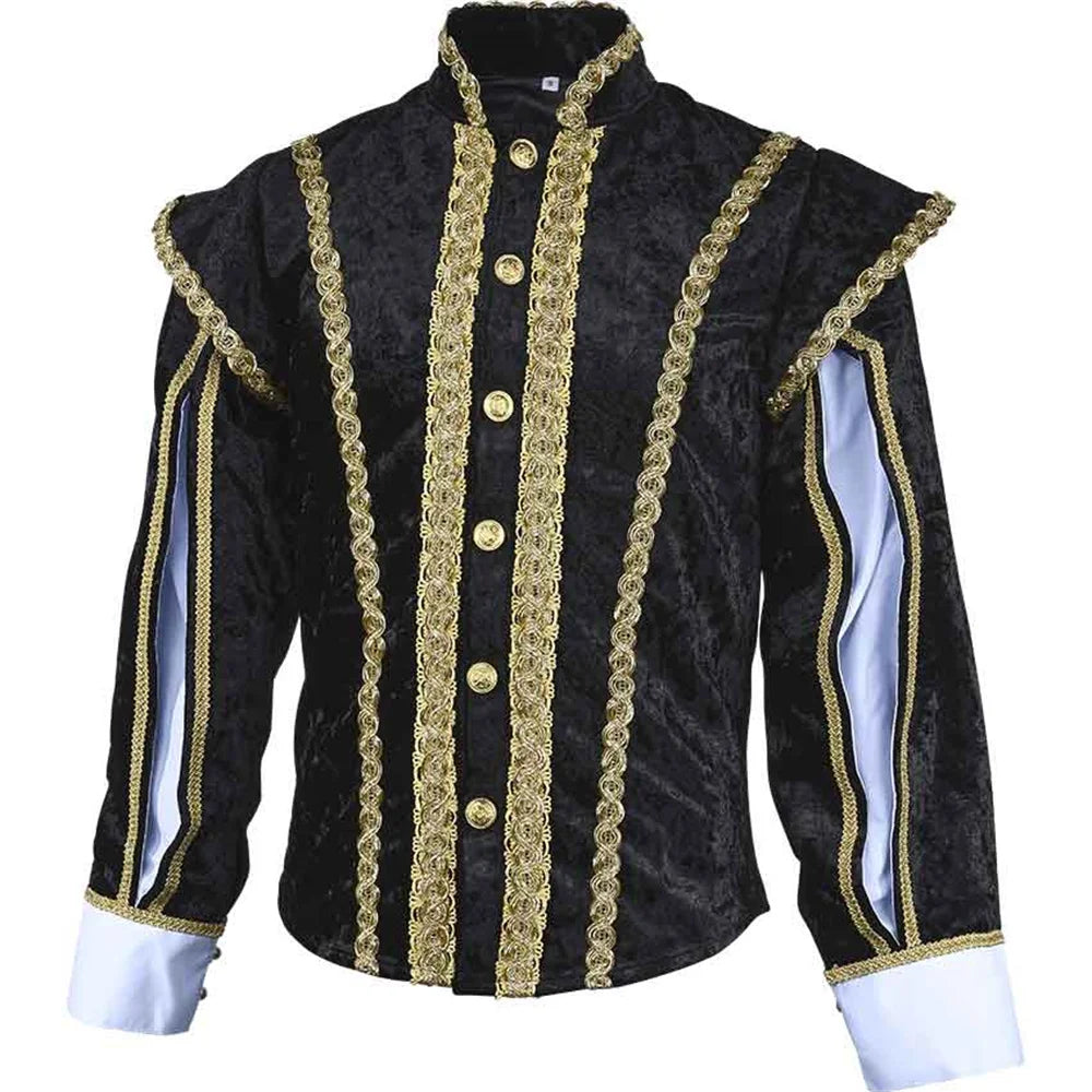 Men’s Tudor Jacket Cosplay Costume - Renaissance Elizabethan Uniform for Medieval Events | Astricos-Astricos