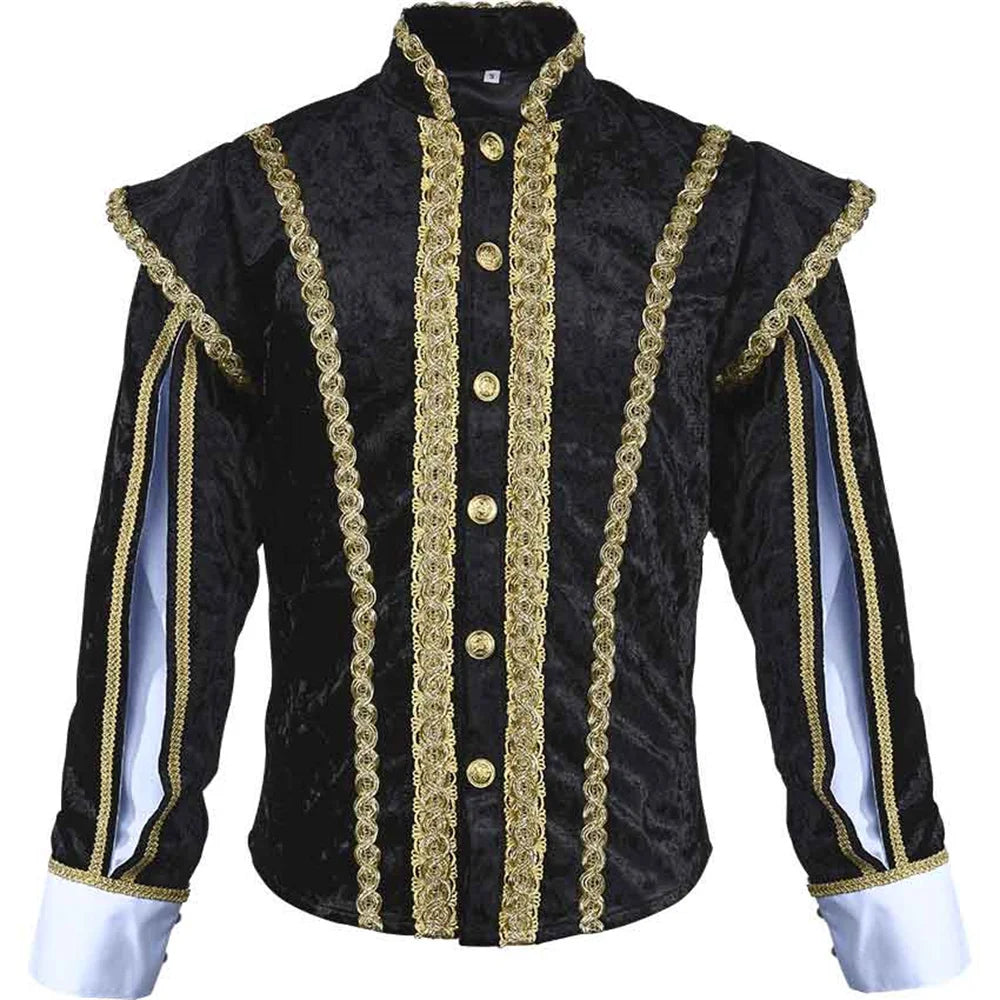 Men’s Tudor Jacket Cosplay Costume - Renaissance Elizabethan Uniform for Medieval Events | Astricos-Astricos