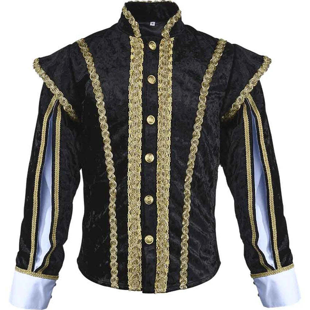 Men’s Tudor Jacket Cosplay Costume - Renaissance Elizabethan Uniform for Medieval Events | Astricos-Astricos