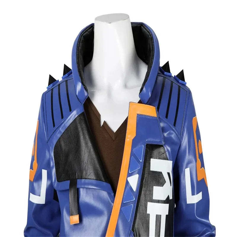 Valorant Yoru Cosplay Costume - Men's Blue Uniform Halloween Carnival Outfit Full Set-Astricos