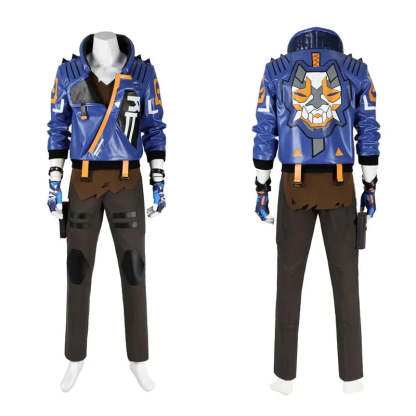 Valorant Yoru Cosplay Costume - Men's Blue Uniform Halloween Carnival Outfit Full Set-Astricos