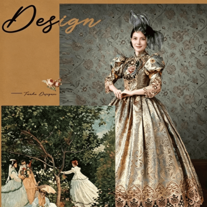European Court Ball Gown, Custom‑Made for Stage Show & Themed Photoshoot