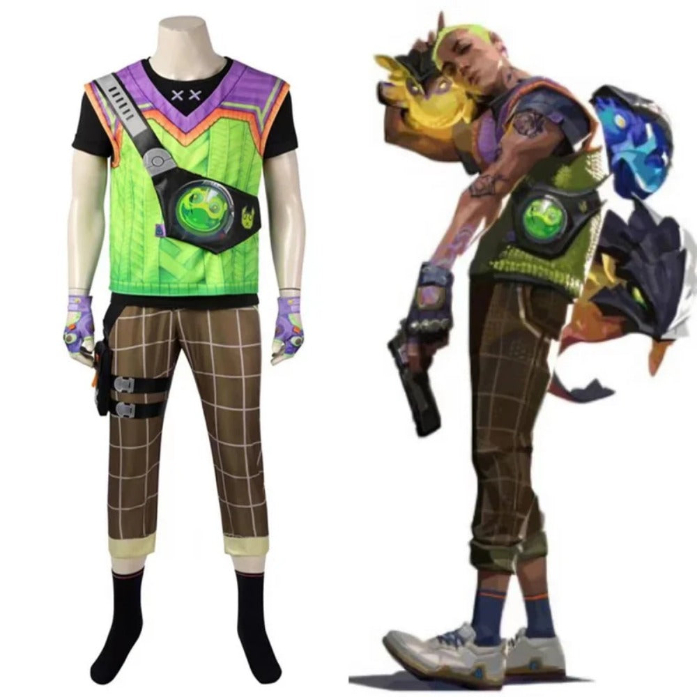 Valorant Gekko Agent Cosplay Costume - Perfect for Halloween & Parties-Astricos