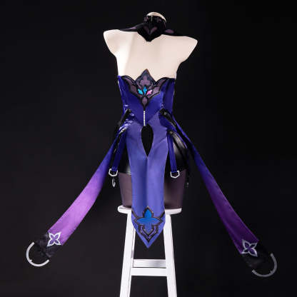Honkai Star Rail Black Swan Cosplay Costume - Purple Dress & Wig Set | Astricos-Astricos