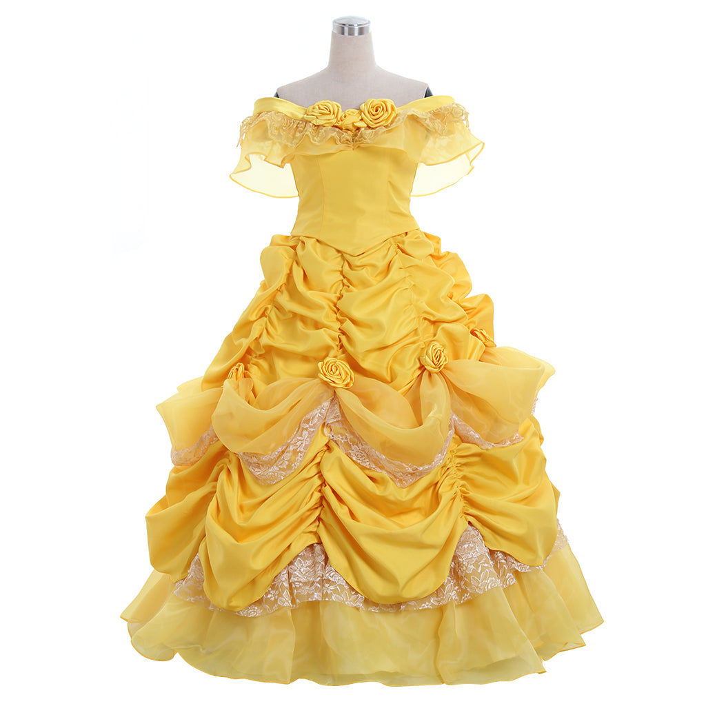 Beauty and the Beast Belle Cosplay Costume | Princess Dress for Halloween & Cosplay-Astricos