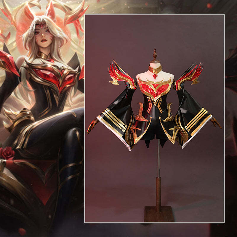 LOL Immortalized Legend Ahri Cosplay Costume - Nine Tailed Demon Fox Outfit for Halloween & Conventions-Astricos