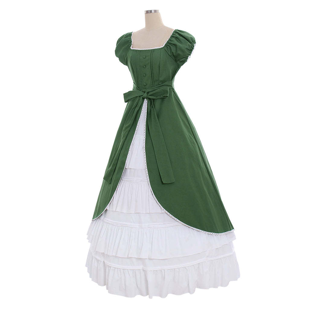 Elegant Women's Victorian Rococo Masquerade Ball Gown for Themed Parties-Astricos